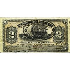 2 Pesos Fuertes Overprint on P#107