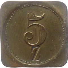 5 Pfennig Werth-Marke, Countermarked `Z`