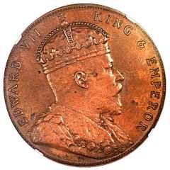 5 Cents - Edward VII Trial Strike