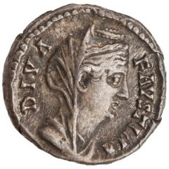 Denarius - Faustina the Elder AETERNITAS, Juno