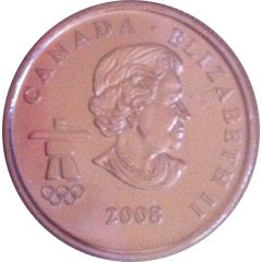 25 Cents - Elizabeth II Freestyle Skiing, colored