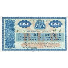 5 Pounds British Linen Bank