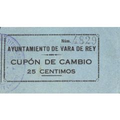 25 Céntimos Vara de Rey