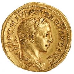 Aureus - Severus Alexander P M TR P II COS P P, Pax