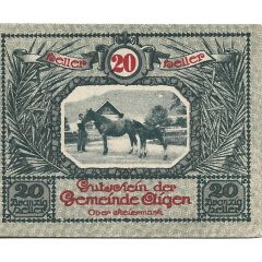20 Heller Aigen, Light grey issue