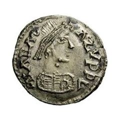 1/2 Siliqua In the name of Anastasius I, Sirmium, large bust with flat back and SRM