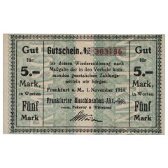 5 Mark Frankfurter Maschinenbau AG