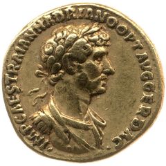 Aureus - Hadrian and Trajan PARTHIC DIVI TRAIAN AVG F P M TR P COS P P