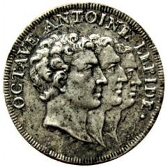 Medal - Octavian, Antony and Lepidus - Partition of the Roman Empire