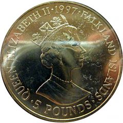 5 Pounds - Elizabeth II Golden Wedding