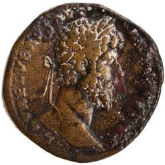 Sestertius - Lucius Verus TR P IIII IMP II COS II S C, Mars