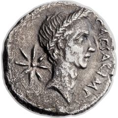 Denarius - Julius Caesar CAESAR•IMP / P•SEPVLLIVS MACER