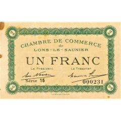 1 Franc - Chambre de Commerce de Lons-le-Saunier 39