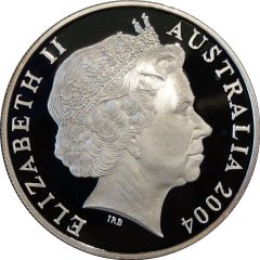 1 Dollar - Elizabeth II 4th Portrait - Masterpieces in Silver - Five Kangaroos