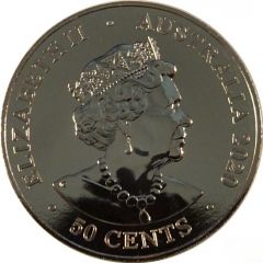 50 Cents - Elizabeth II 6th Portrait - 2020 Australian Olympic Team - Gold Plated