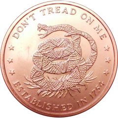 1 oz Copper Don`t Tread on Me