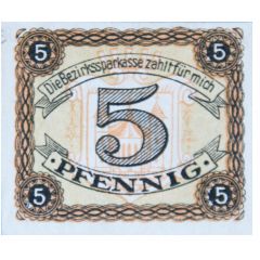 5 Pfennig Bezirkssparkasse