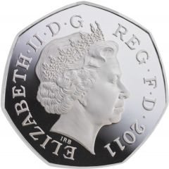 50 Pence - Elizabeth II Weightlifting, Silver