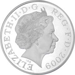5 Pounds - Elizabeth II King Henry VIII, Silver Piedfort