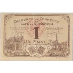 1 Franc - Chambre de Commerce de Caen et de Honfleur 14