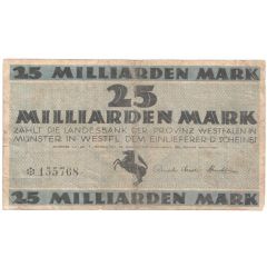 25 000 000 000 Mark Landesbank der Provinz Westfalen