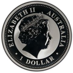 1 Dollar - Elizabeth II 4th Portrait - Australian Kookaburra - Silver Set