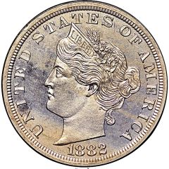 5 Cents `1882 Liberty Nickel` Pattern