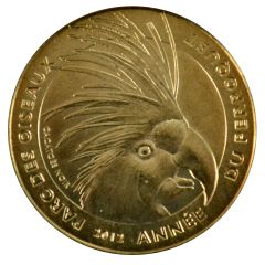 Tourist token - Monnaie de Paris - Villars-les-Dombes - Parc des Oiseaux black cockatoos