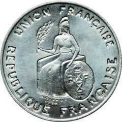 2 Francs Essai aluminium, raised rim