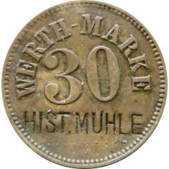 30 Pfennig - Potsdam Werth-Marke, Countermarked ('Hist. Mühle'