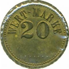20 Pfennig Wert-Marke, line of 7 dots