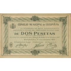 2 Pesetas Estopiñán