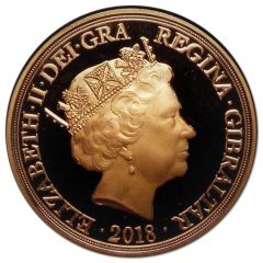 2 Sovereigns - Elizabeth II End of World War I - Dover Strait, Gold Piedfort