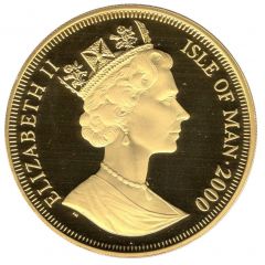 1 Crown - Elizabeth II Queen Mother - Victory Visit, gold clad silver