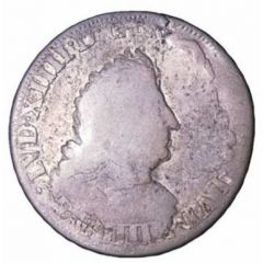 1/4 Ecu of Flanders with insignia - Louis XIV pointy schield