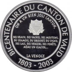 1 Gilles - Canton of Vaud silver