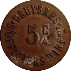 5 centimes - Sous officier d`infanterie - BRUYERES 88