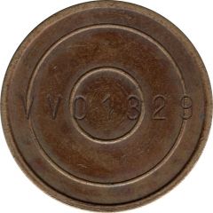 Telephone Token - Test token 5 Francs Concentric rings, Letters + Number
