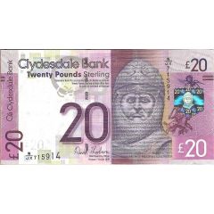 20 Pounds Clydesdale Bank