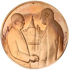 Medal - Charles de Gaulle 1960 - Ch. de Gaulle and D. D. Eisenhower