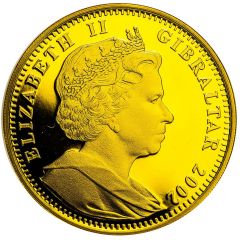 1 Royal - Elizabeth II Two cherubs shooting arrows, Gold