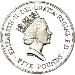 5 Pounds - Elizabeth II The Queen Mother`s 90th Birthday