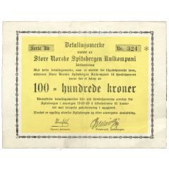 100 Kroner Great Norwegian Spitsbergen Coal Company