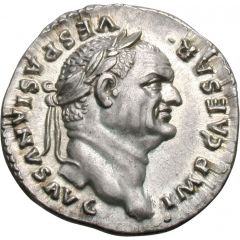 Denarius - Vespasian IOVIS CVSTOS, Jupiter