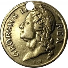 Gaming Token/Coin Weight George II Portrait - Half a Guinea