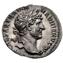 Denarius - Hadrian P M TR P COS III CLEM, Clementia