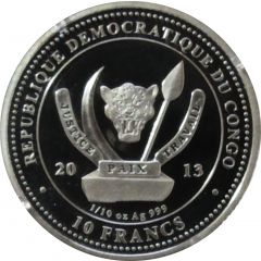 10 Francs Rhino