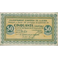 50 Céntimos Artesa de Lleida