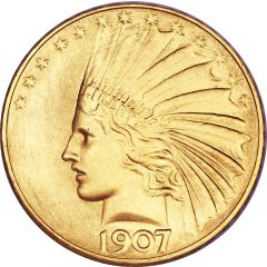 10 Dollars Indian Head - No motto