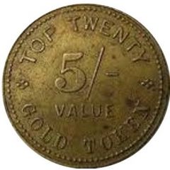 Token - Top Twenty Numéroté Valeur 5